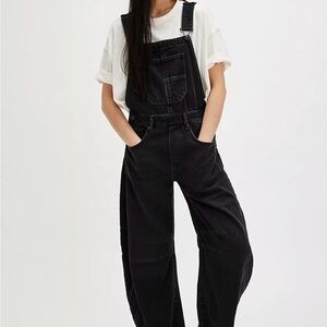 Free People We The Free Good Luck Barrel Overalls XL